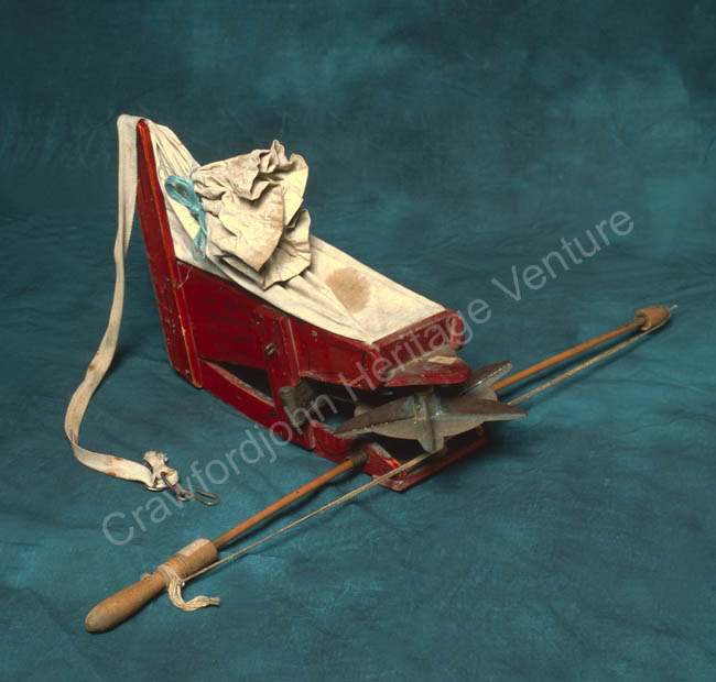 Historic seed fiddle used for sowing seed