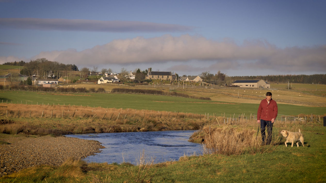 View across Crawfordjohn and the surrounding hills